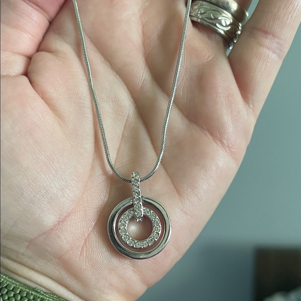 Swarovski Circle Pendant Necklace